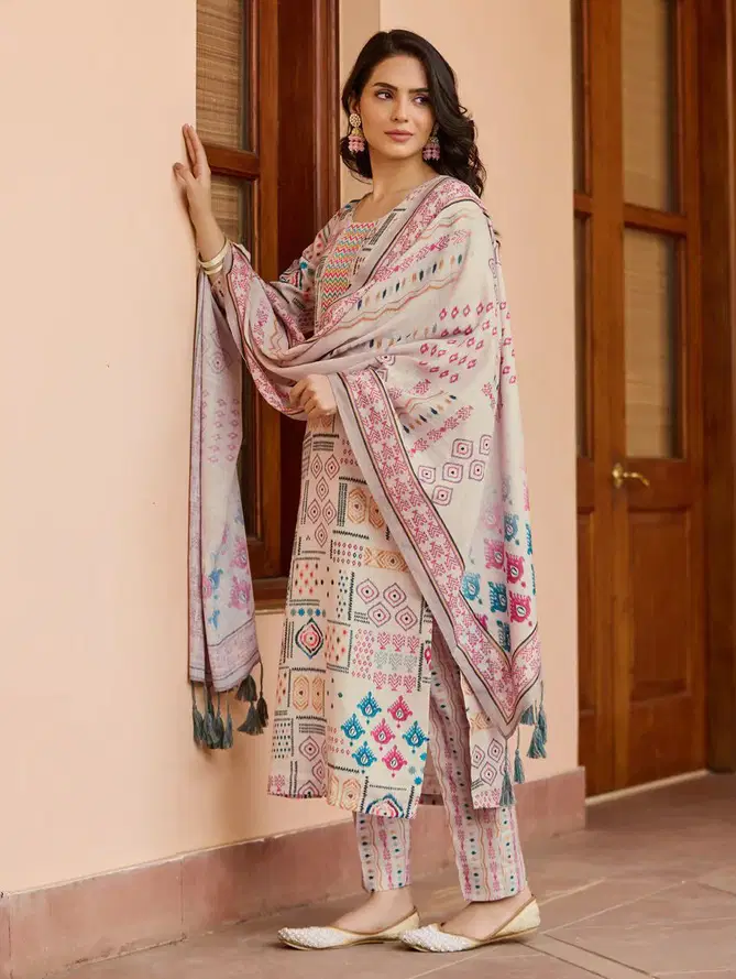 AK 269 Cotton Readymade Suit Kurti With Bottom Dupatta wholesale Online